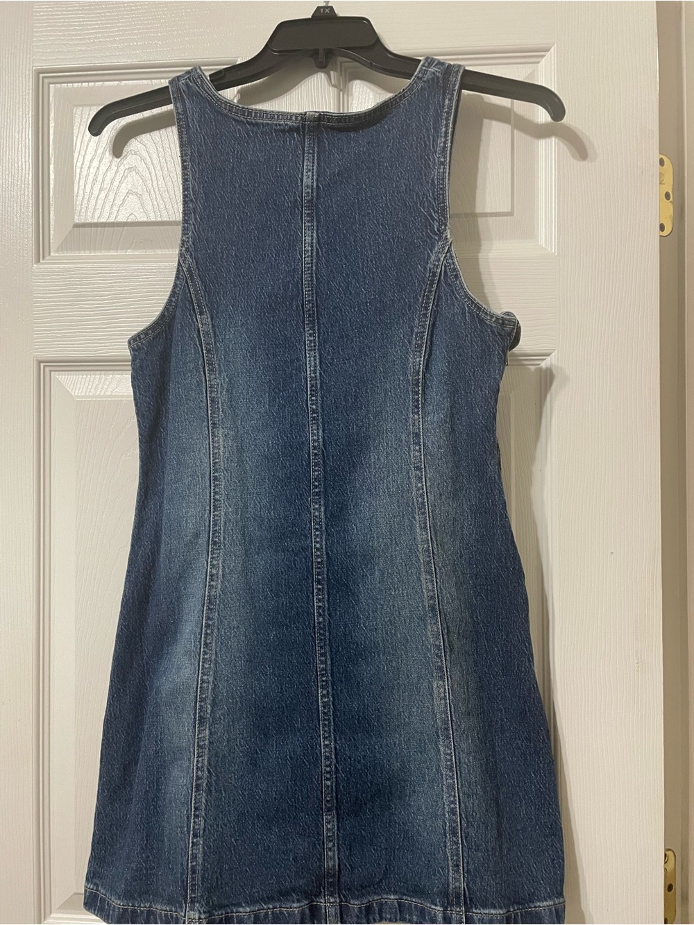 Classic Dark Blue Denim Tank Dress - Sleeveless